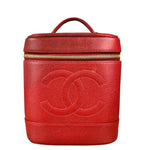 Chanel Red Caviar Vanity Cosmetic Case