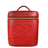 Chanel Red Caviar Vanity Cosmetic Case