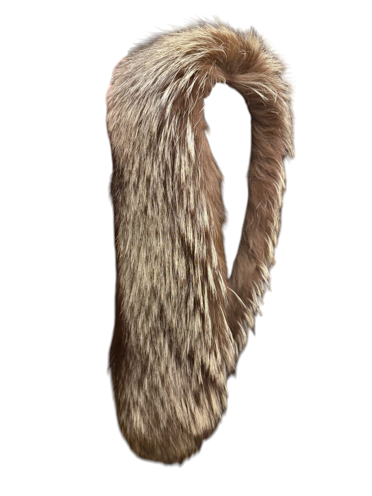Vintage Dark Brown/White Fox Fur Clip-On Stole