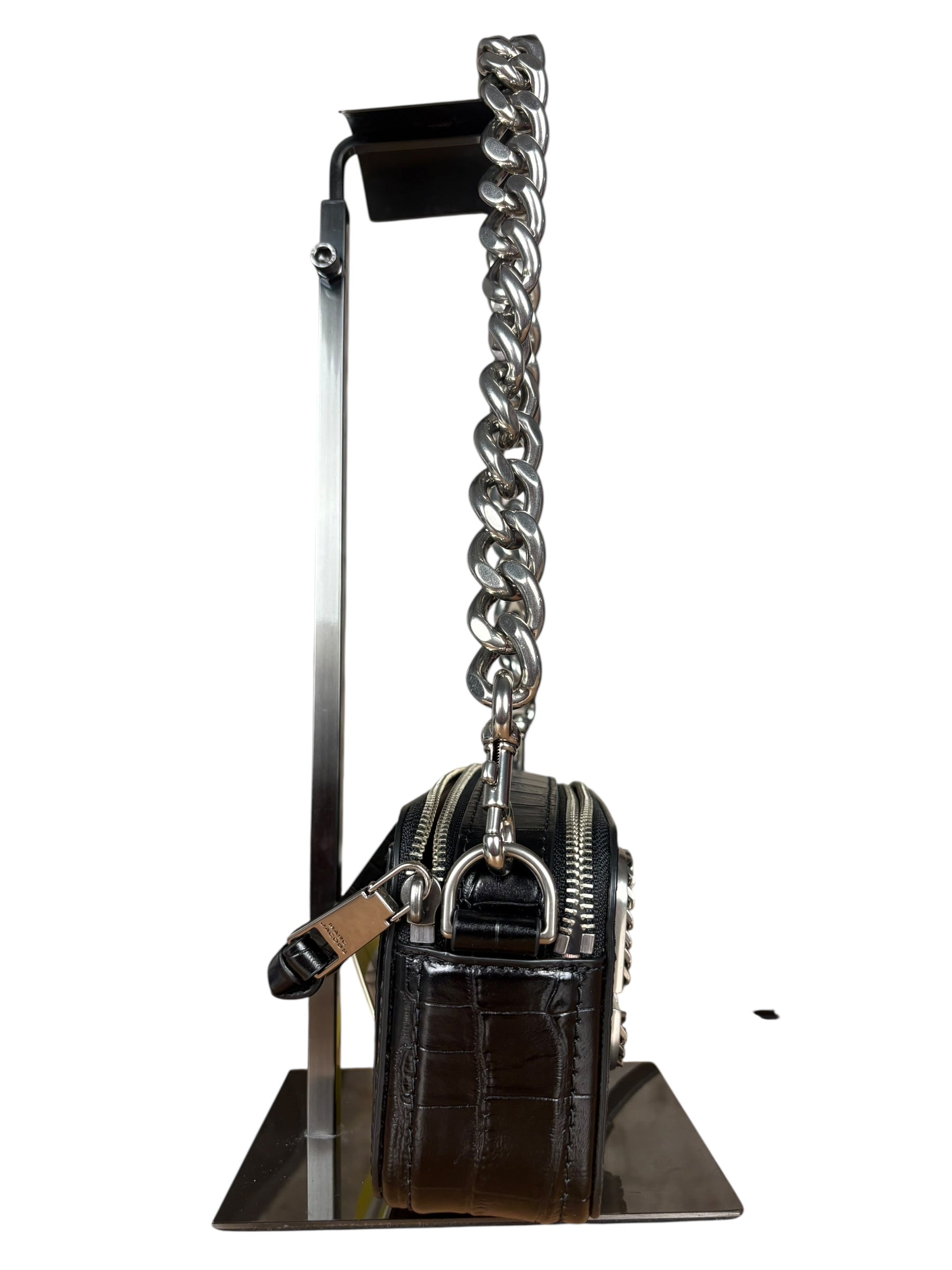 Marc Jacobs Croc Snapshot Crossbody Bag