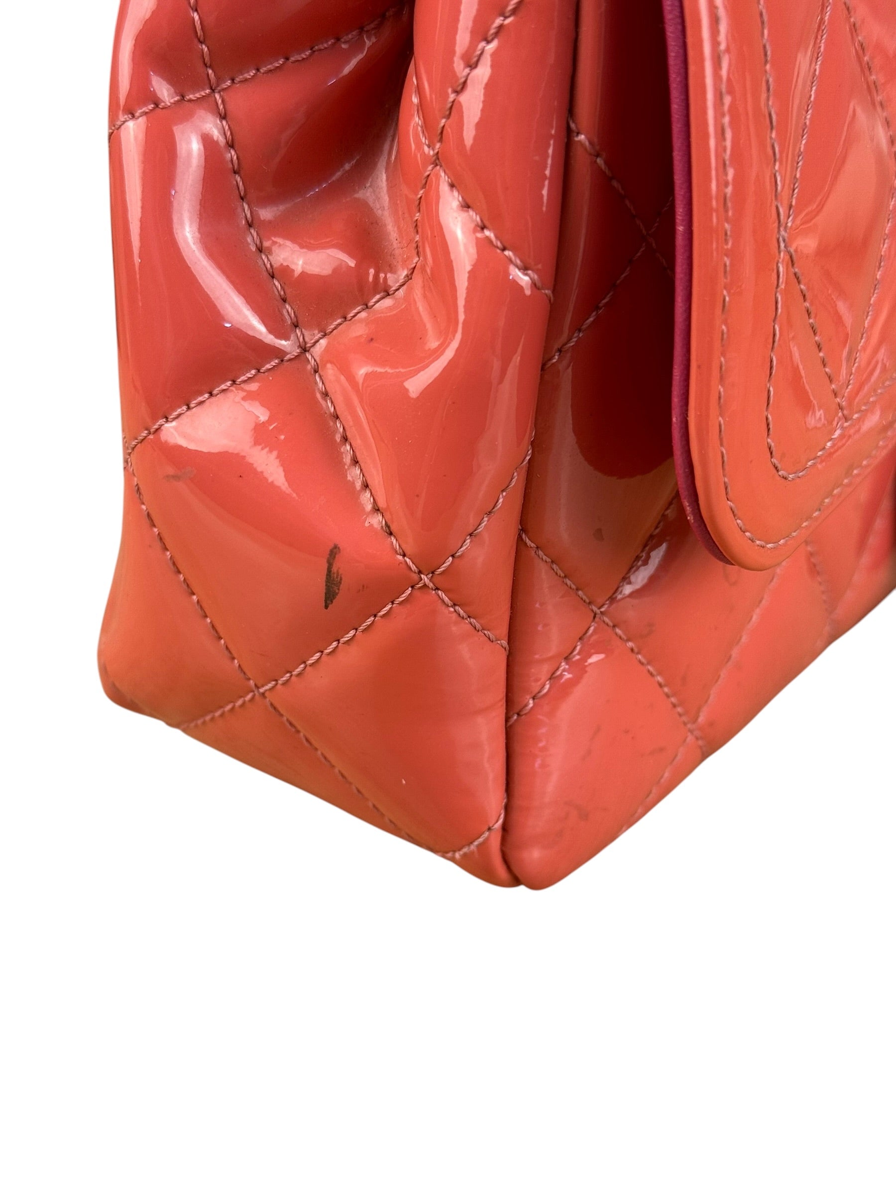 Chanel Pink Patent Quilted Small Coco Shine Flap Bag 2014