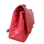 Chanel Pink Patent Leather Double Flap Bag 2012