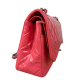 Chanel Pink Patent Leather Double Flap Bag 2012