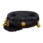 Chanel Black Satin Quilted Chain Clutch 2019