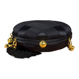 Chanel Black Satin Quilted Chain Clutch 2019
