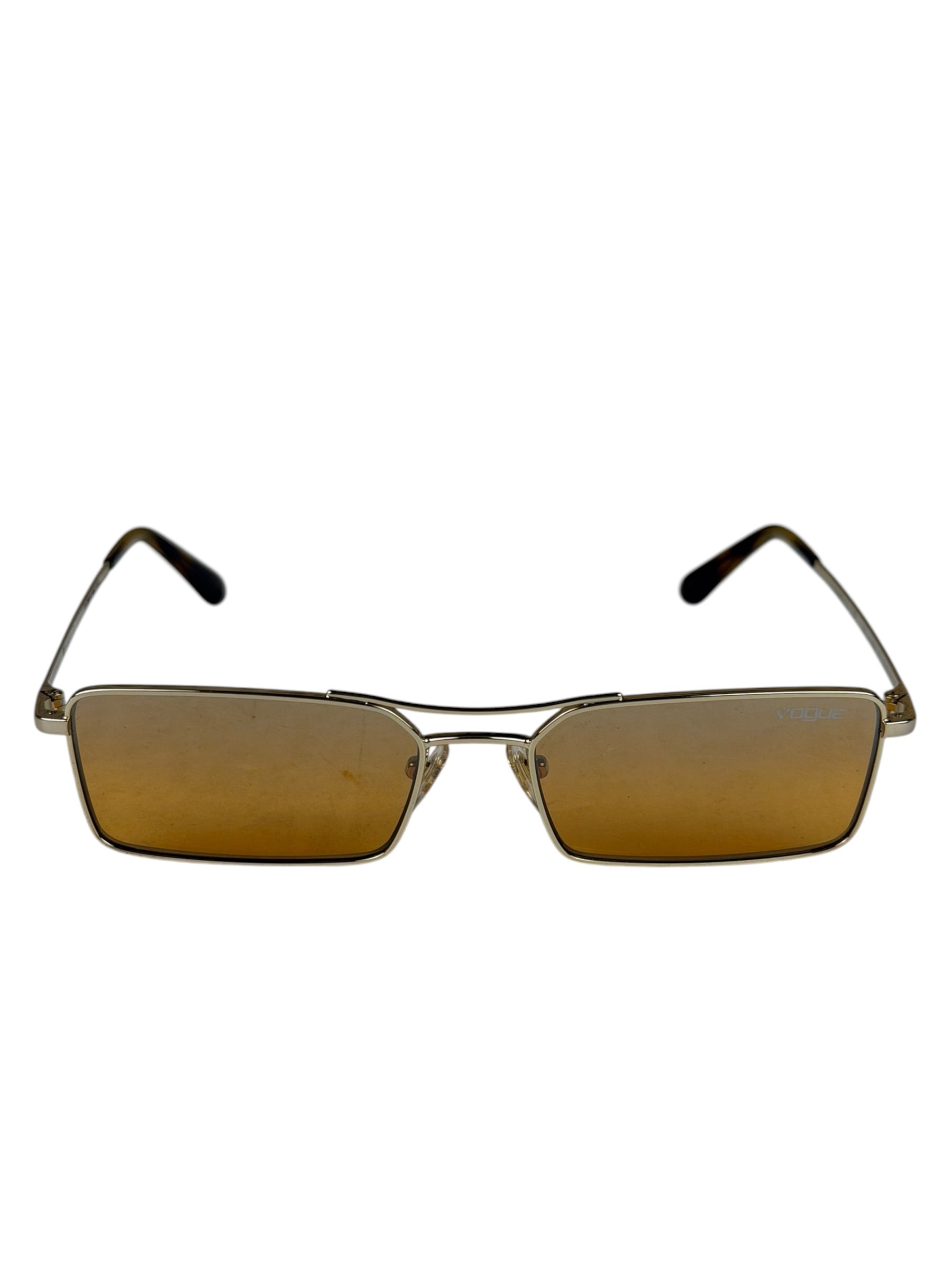 Vogue x Gigi Hadid Gold- Rectangular Sunglasses