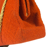 Chanel Vintage Red Quilted Tweed Shoulder Bag 1994