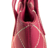 Chanel Vintage Pink Leather Wild Stitch Surpique Tote Bag