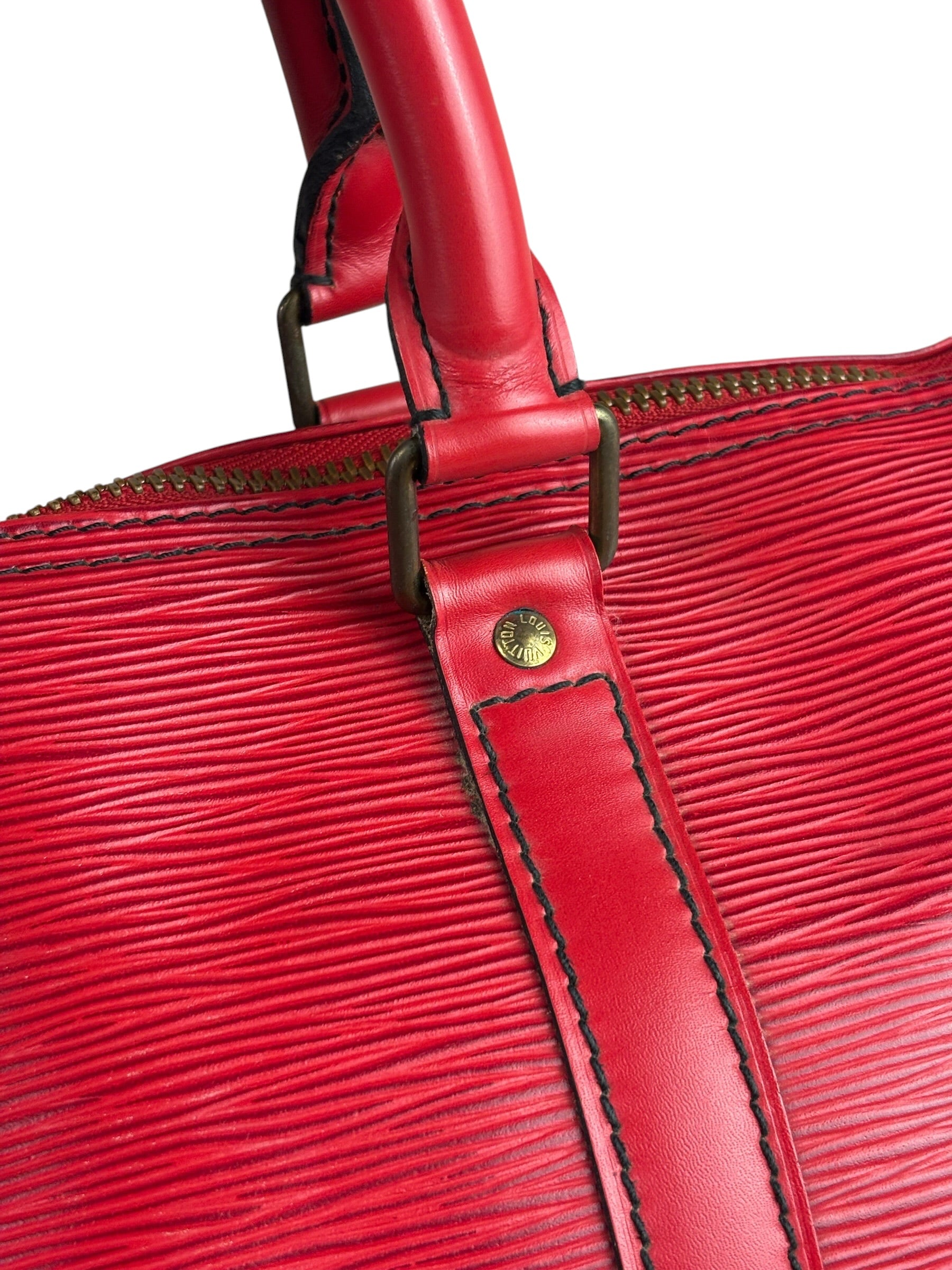 Louis Vuitton Red Epi Keepall 45