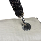 Chanel White Leather Mini Flap Shoulder Bag 1992