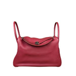 Hermes Lindy 34 Red/Fuchsia Clemence Leather Handbag 2014