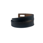 Hermes Black Leather Kelly Double Tour Bracelet