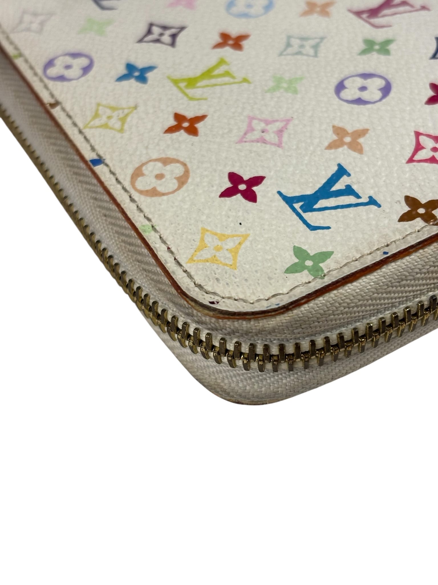 Louis Vuitton x Takashi Murakami Multicolor Monogram Zip-Around Wallet
