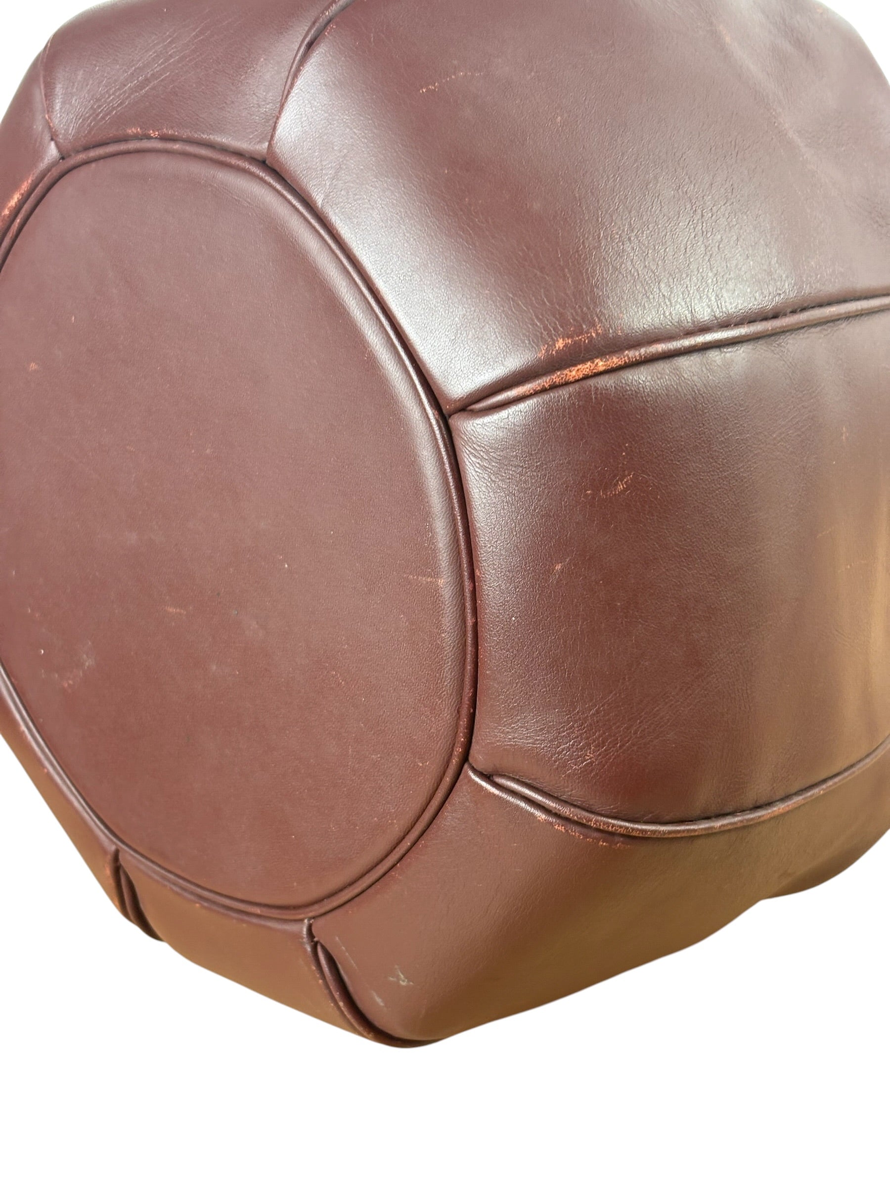 Cartier Vintage Burgundy Leather Must De Cartier Bucket Bag