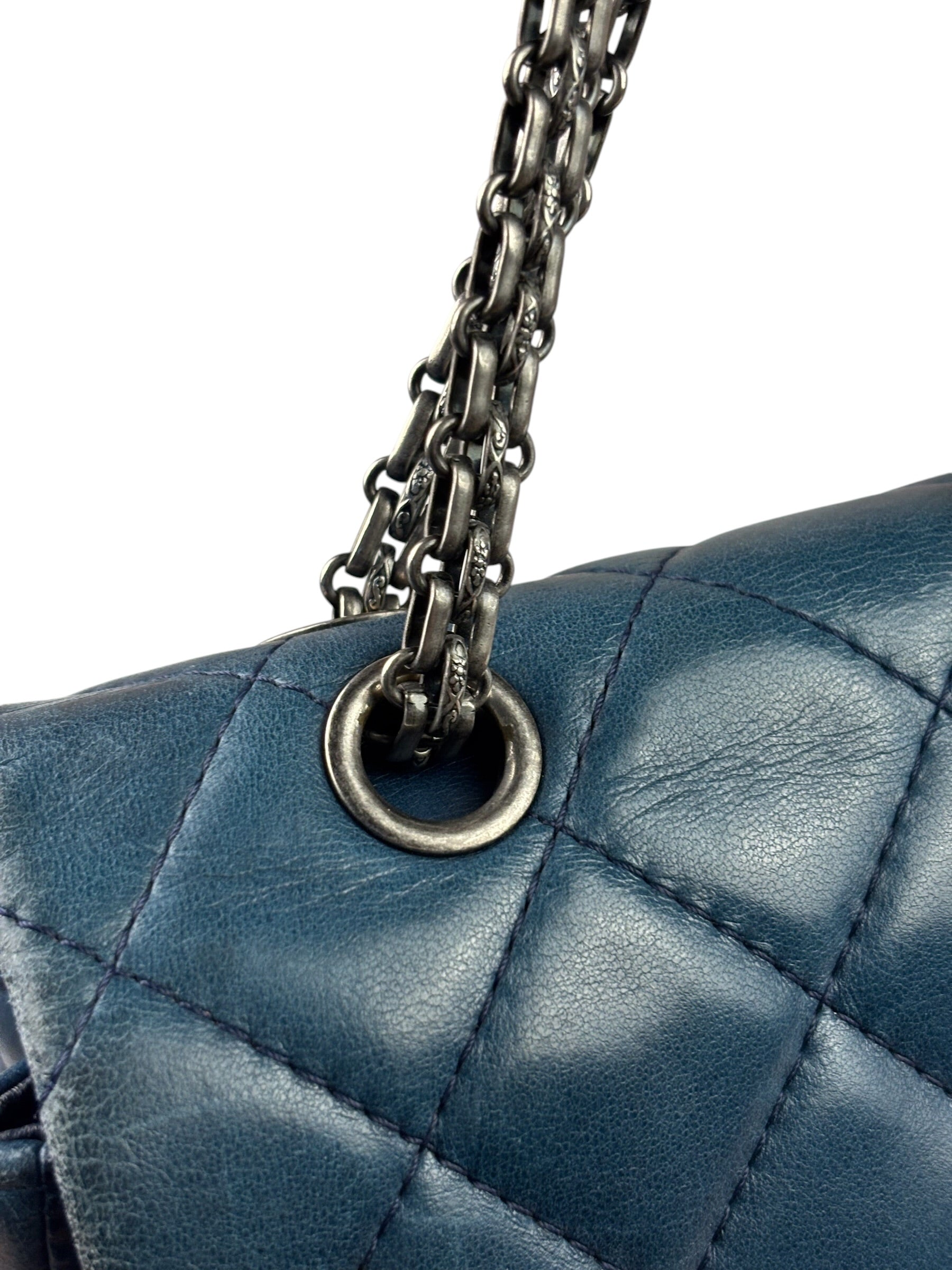 Chanel Blue Reissue 225 Double Flap Bag 1991