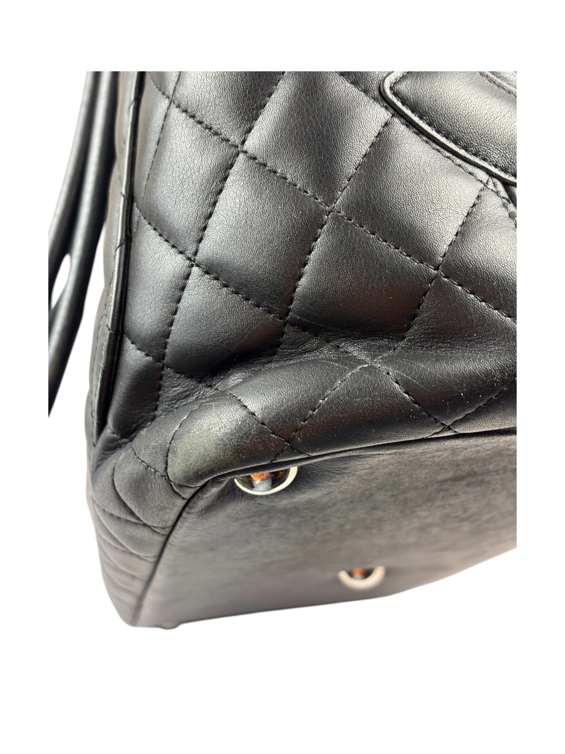Chanel Black Quilted Calfskin Cambon Ligne Tote 2003
