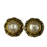 Chanel Vintage Faux Pearl Clip-On Earrings