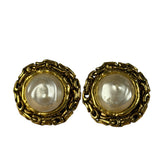 Chanel Vintage Faux Pearl Clip-On Earrings