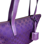 Loewe Vintage Purple Anagram Shoulder Tote