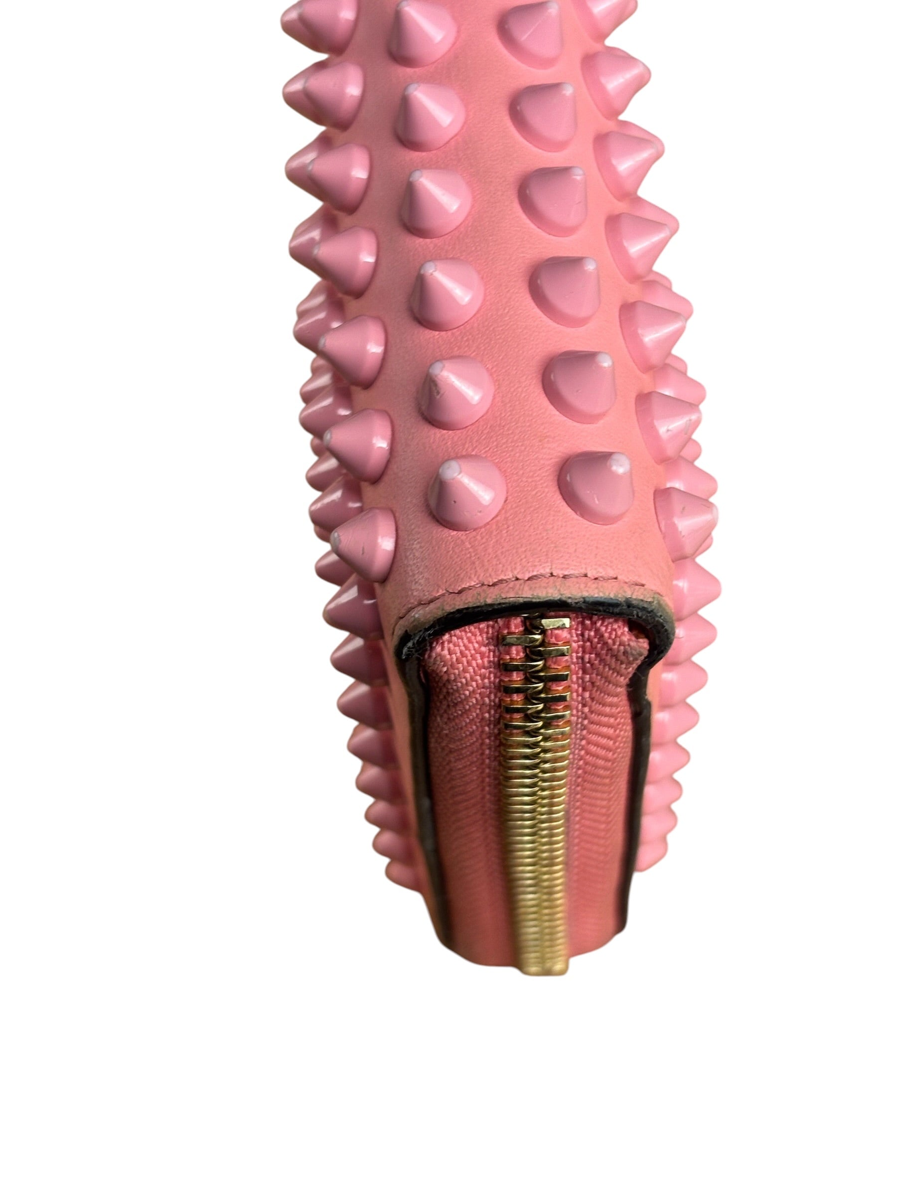 Christian Louboutin Panettone Bicolor Studded Long Zip Around Wallet