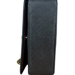 Chanel Black Quilted Leather Full Flap Chain Bag 1986