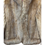 Saga Brown Mink Fur/Fox Fur Trim Coat