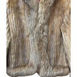 Saga Brown Mink Fur/Fox Fur Trim Coat