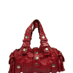 Chloe Red Leather Silverado Shoulder Bag