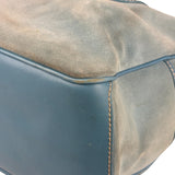 Celine Baby Blue Suede Leather Trip Boogie Handbag