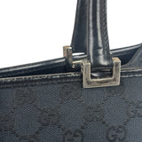 Gucci GG Black Canvas Vintage Jackie Tote Handbag