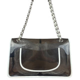 Chanel Vintage PVC Transparent Heart Lock Flap Bag 2008