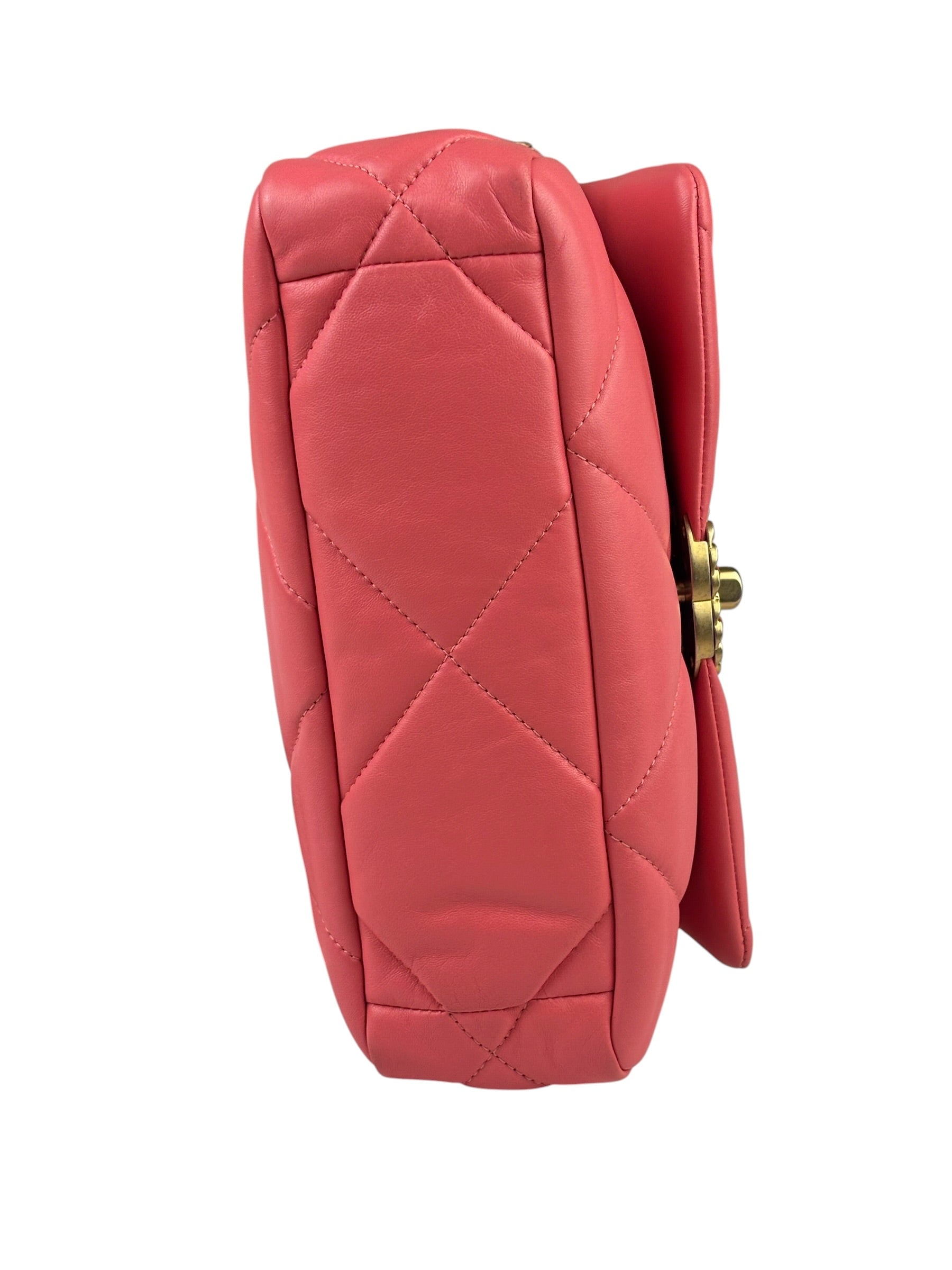 Chanel Pink Quilted Lambskin Flap Bag 2020