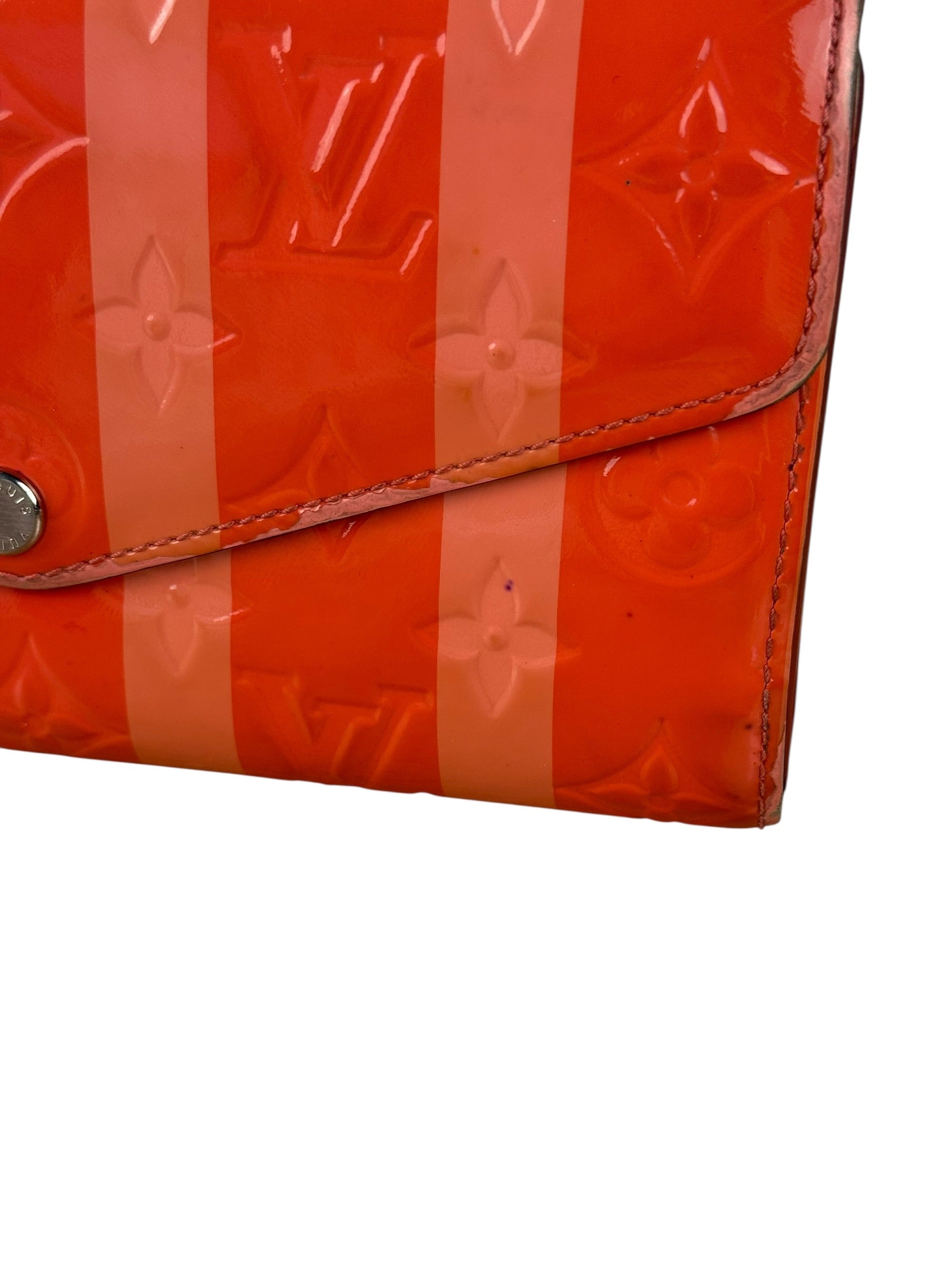 Louis Vuitton Monogram Vernis Striped Long Wallet