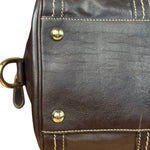 Gucci Vintage Dark Brown Leather Duchessa Boston Handbag