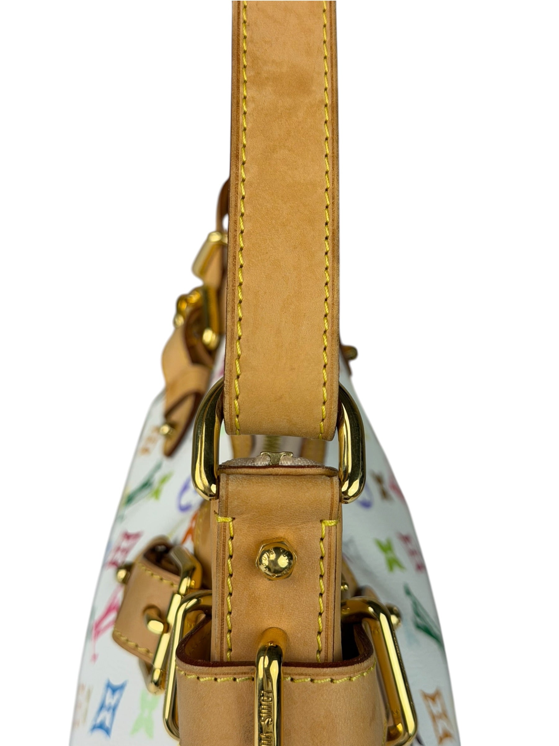 Louis Vuitton White Murakami Greta Hobo Shoulder Bag