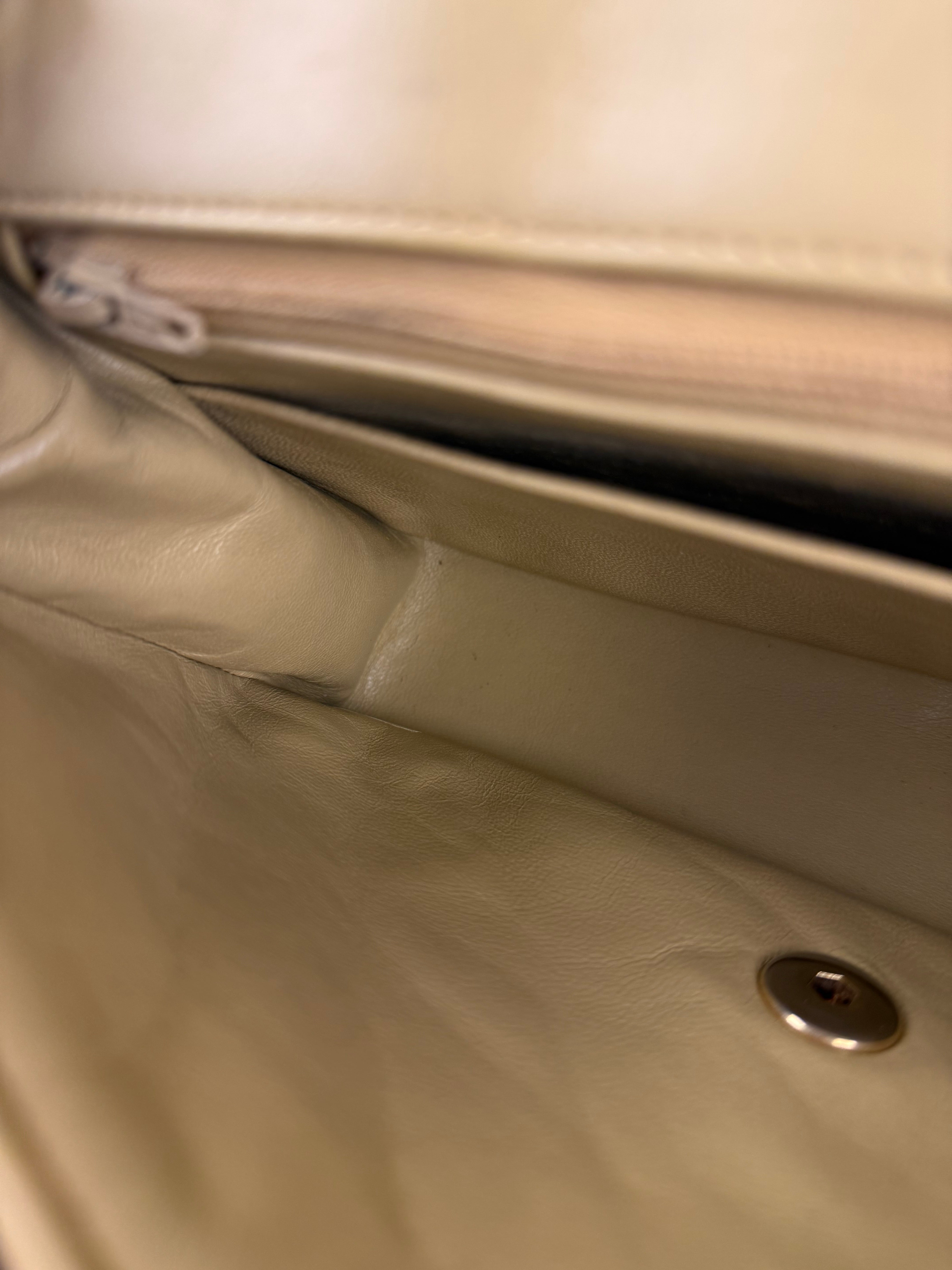 Chanel 1986 Beige Curved Flap Bag