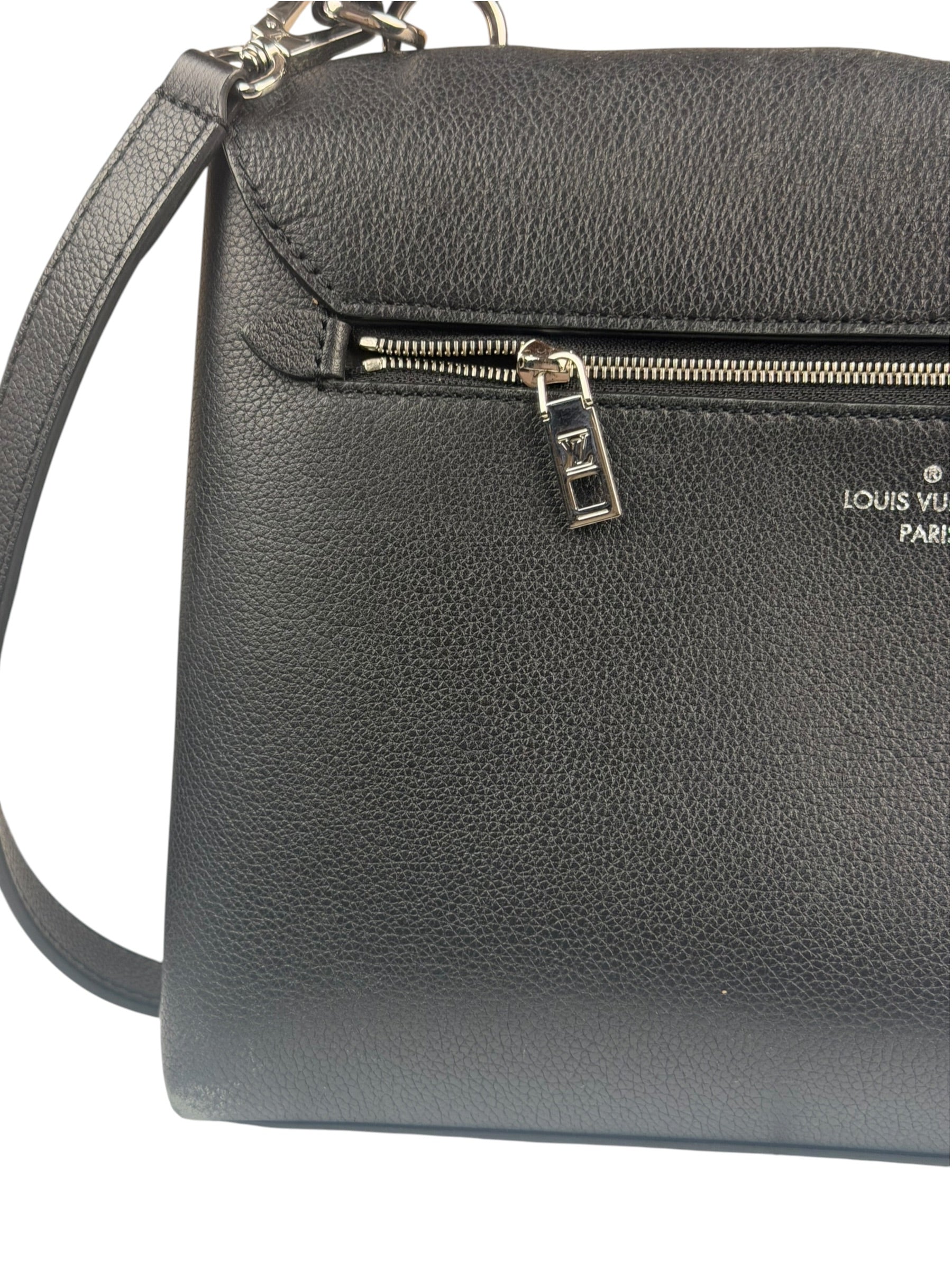 Louis Vuitton Black Pebbled Leather Taurillon Lockme Two-Way Bag