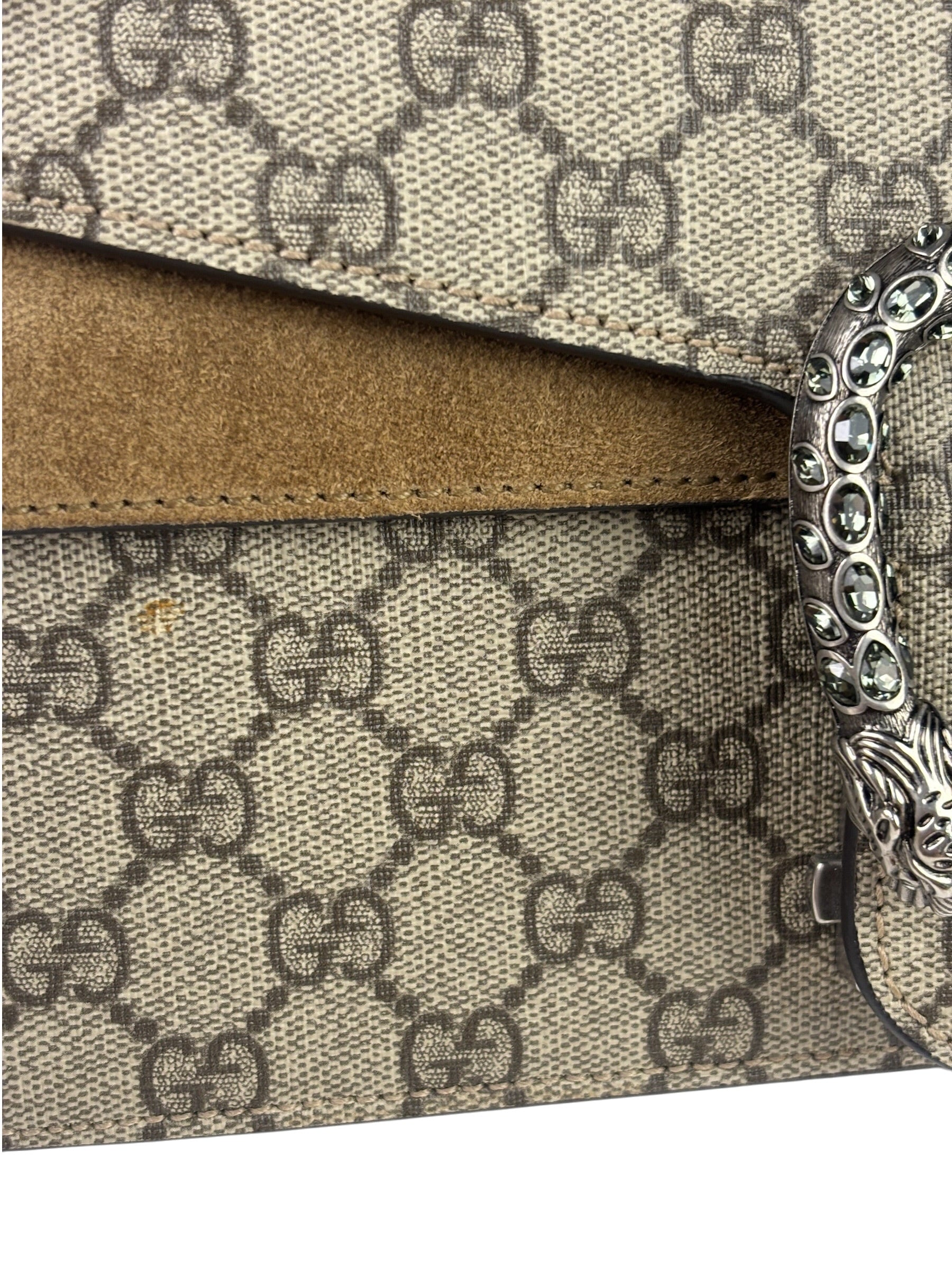 Gucci Beige Leather GG Dionysus Shoulder Bag