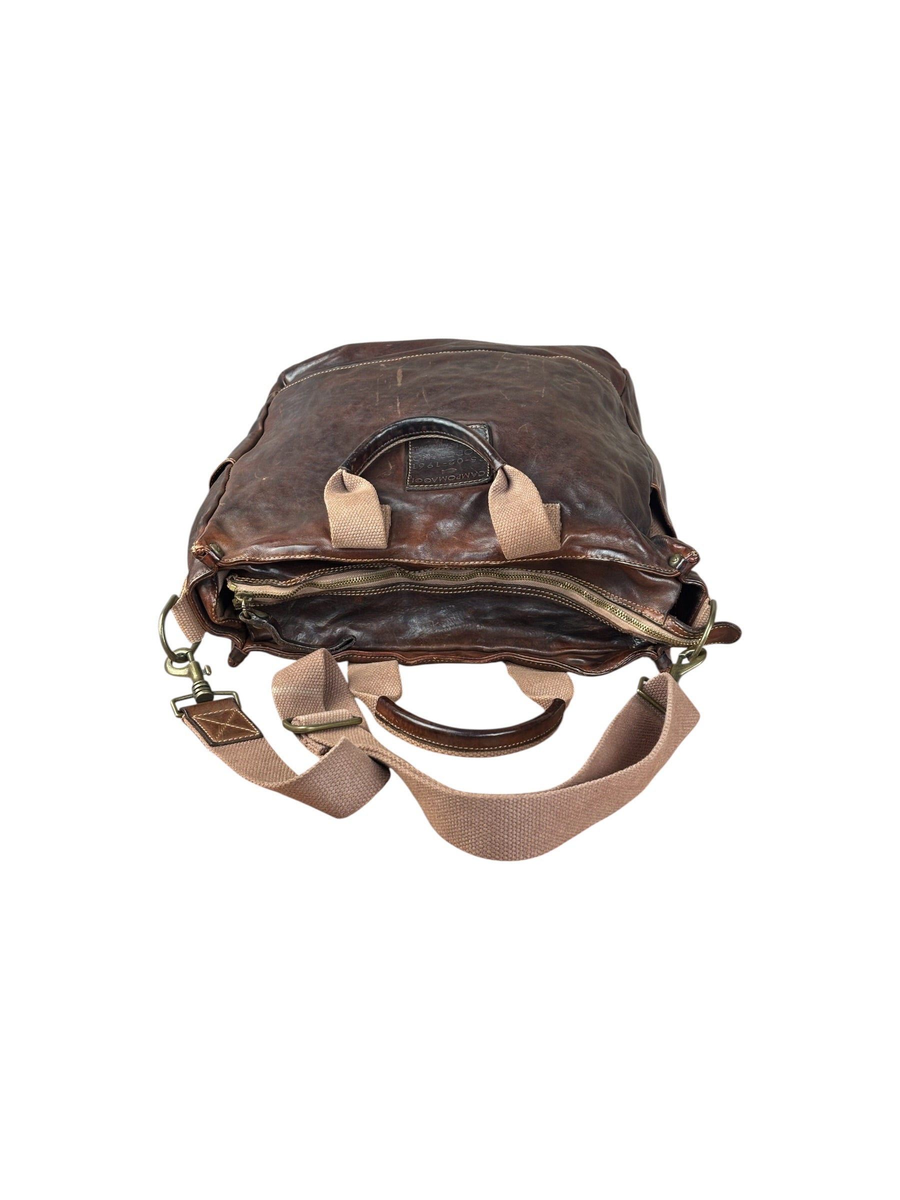 Campomaggi Dark Brown Leather 2 Way Tote