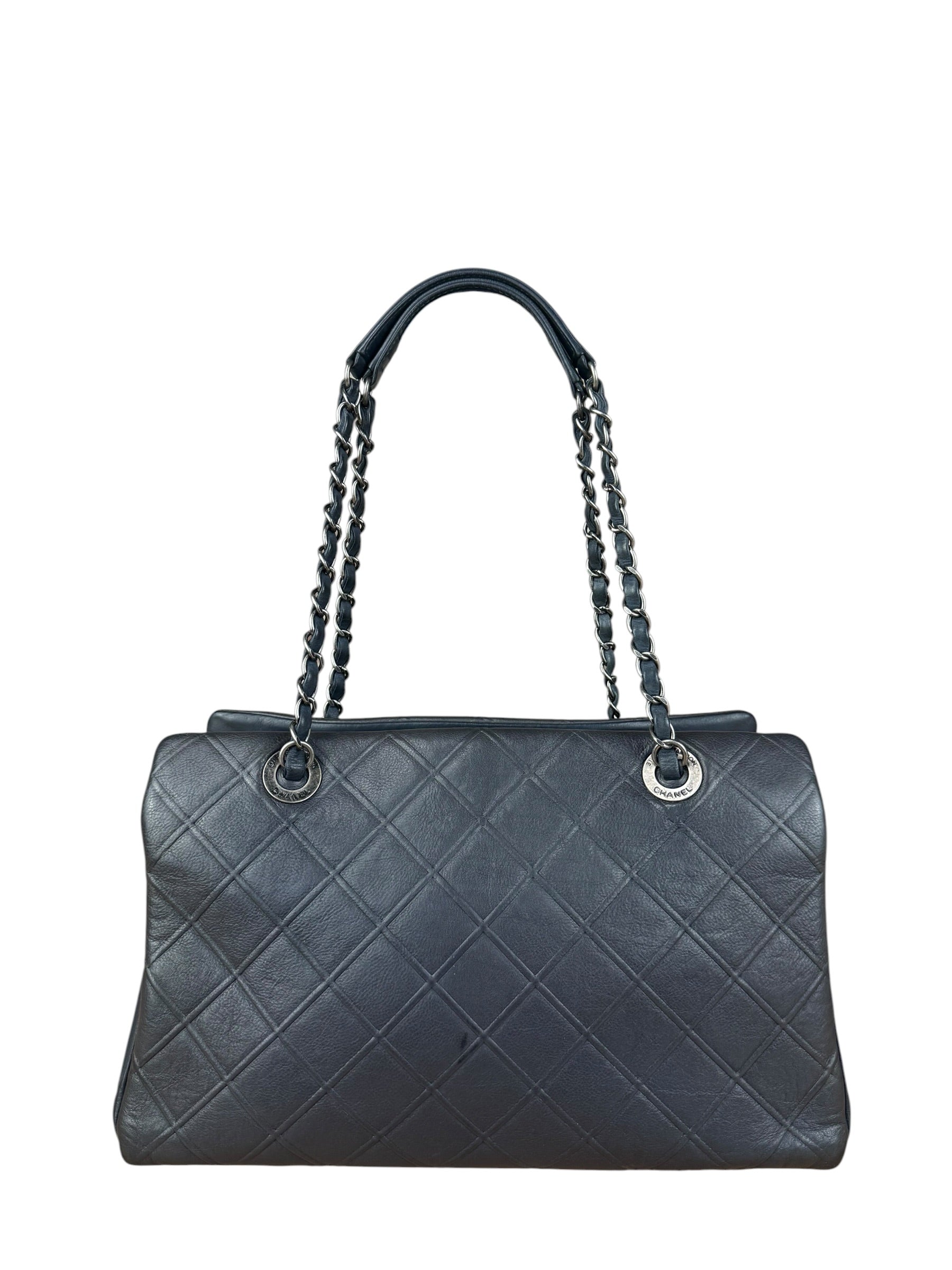 Chanel Navy Edinburgh Chic Chain Tote 2013