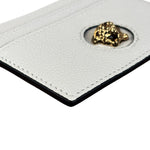 Versace White Leather Medusa Card Holder
