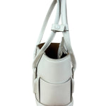 Bottega Veneta Cream Leather Mini Arco Two-Way Bag