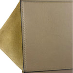Celine Tri-Color Beige Leather/Suede Trapeze Medium Two-Way Bag