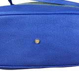 Vivienne Westwood Blue/Green Woven Plaid Saturn Shoulder Bag