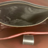 Gucci Croc-Trim Leather Briefcase