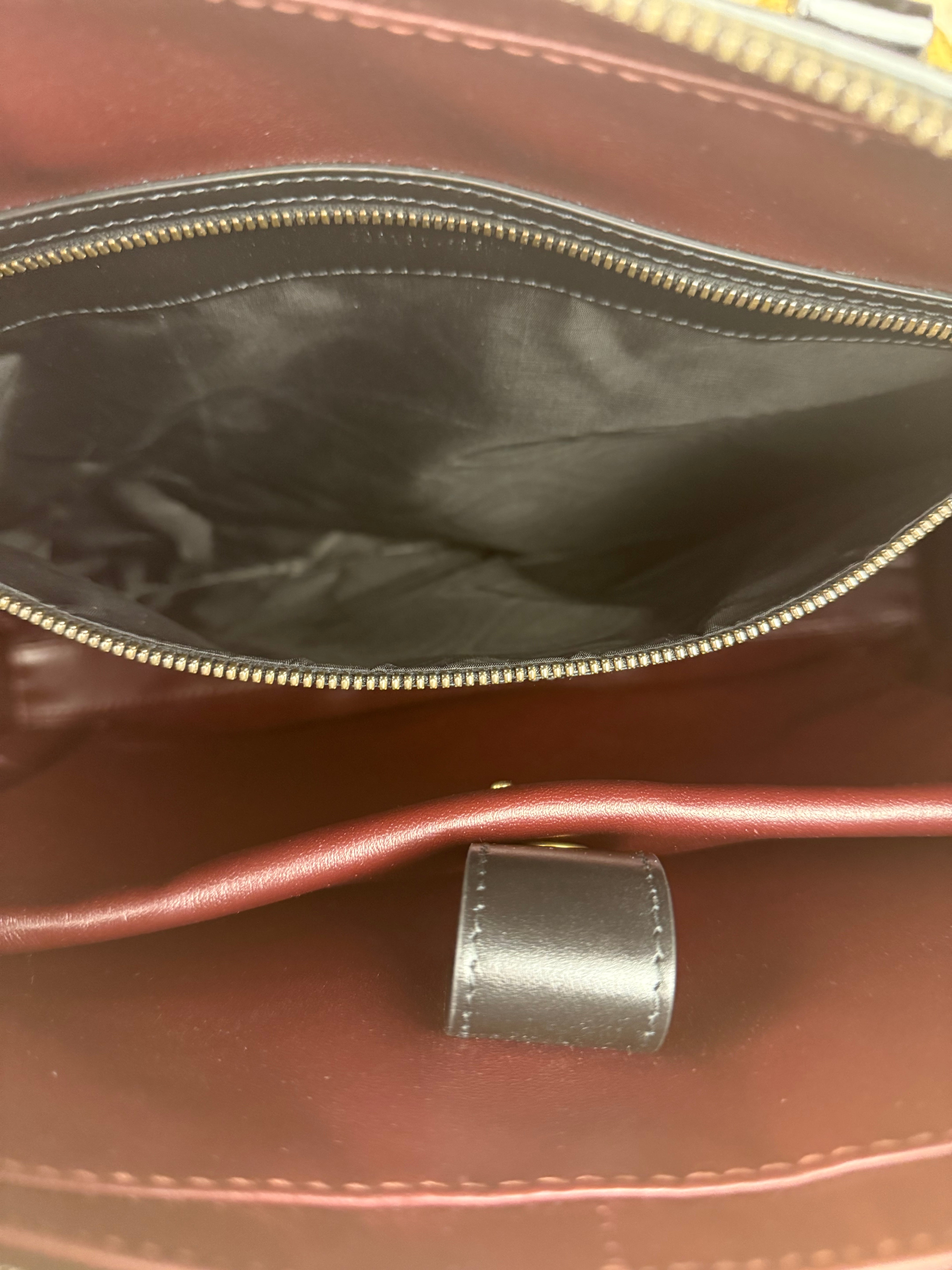 Gucci Croc-Trim Leather Briefcase