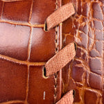 Yves Saint Laurent Vintage Croc-Embossed Leather Handbag