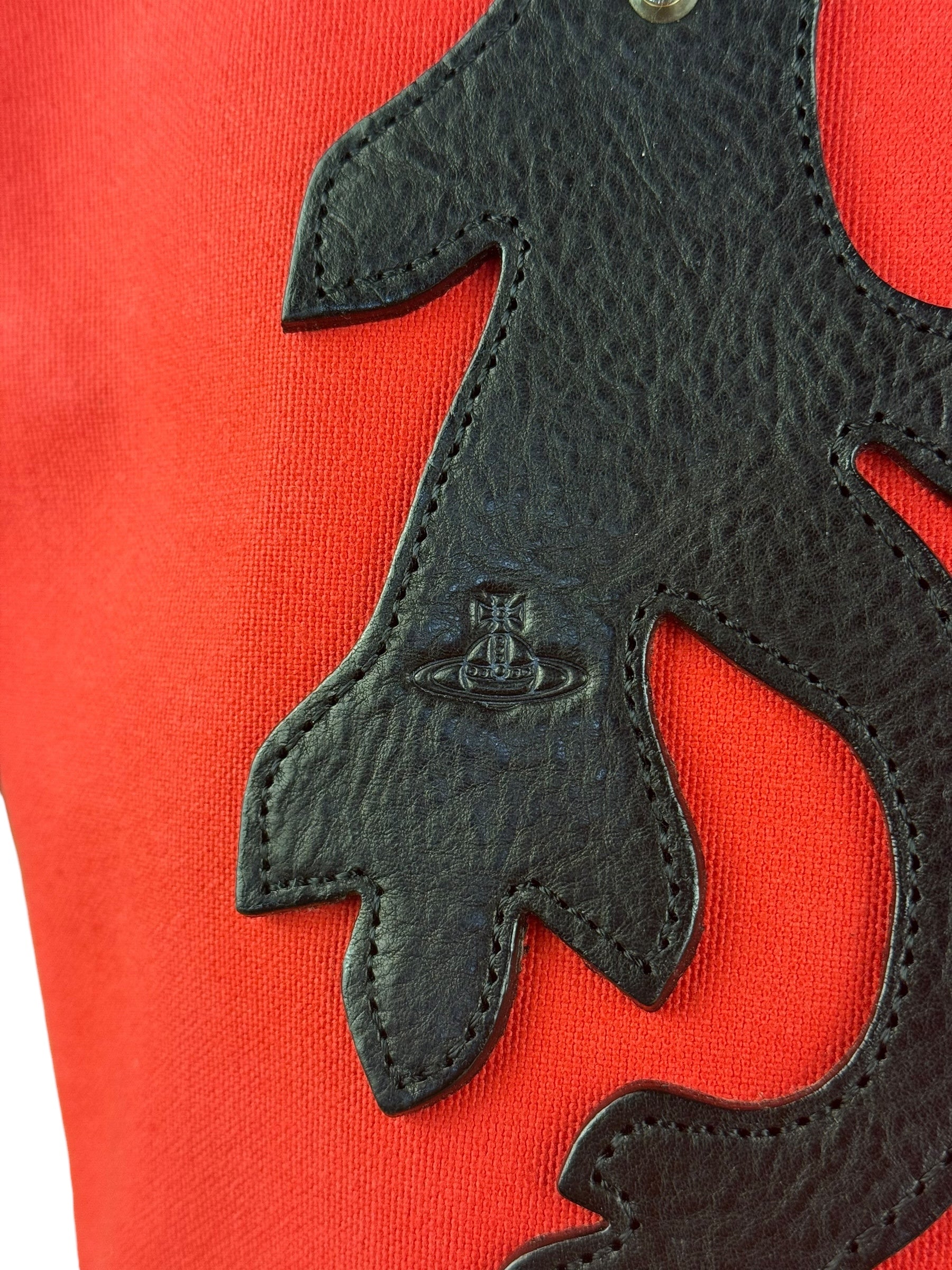 Vivienne Westwood Red Canvas Tote Bag