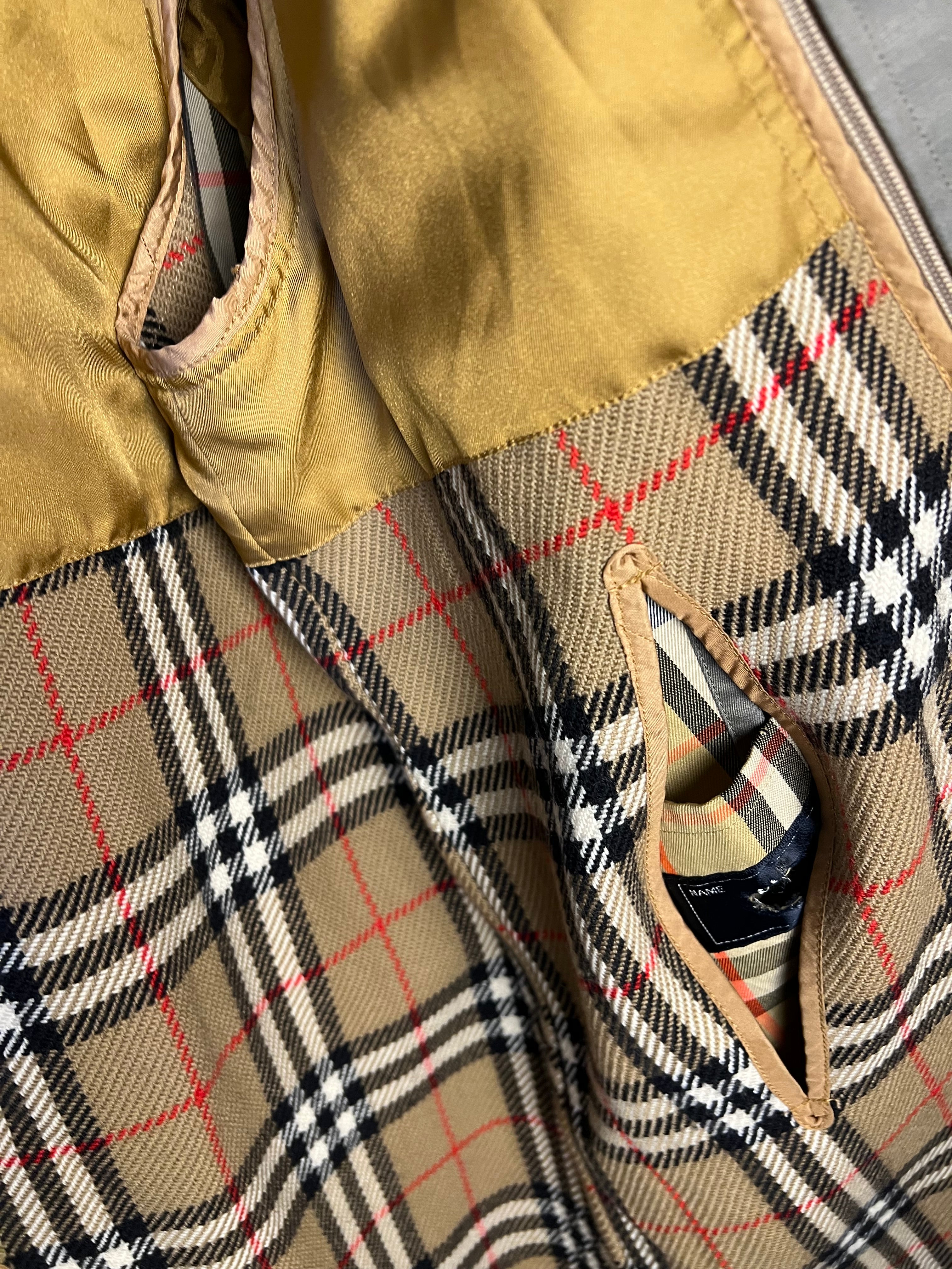 Burberry Vintage Grey Check Lined Coat