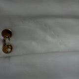 Chanel CC White Quilted Double Flap Bag 1988